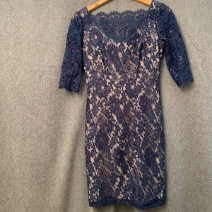 METALLIC LACE SHEATH DRESS 💙
